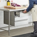 Heavybao Triple-Stacked Drawer Set With Stainless Steel Front For Kitchen Machines