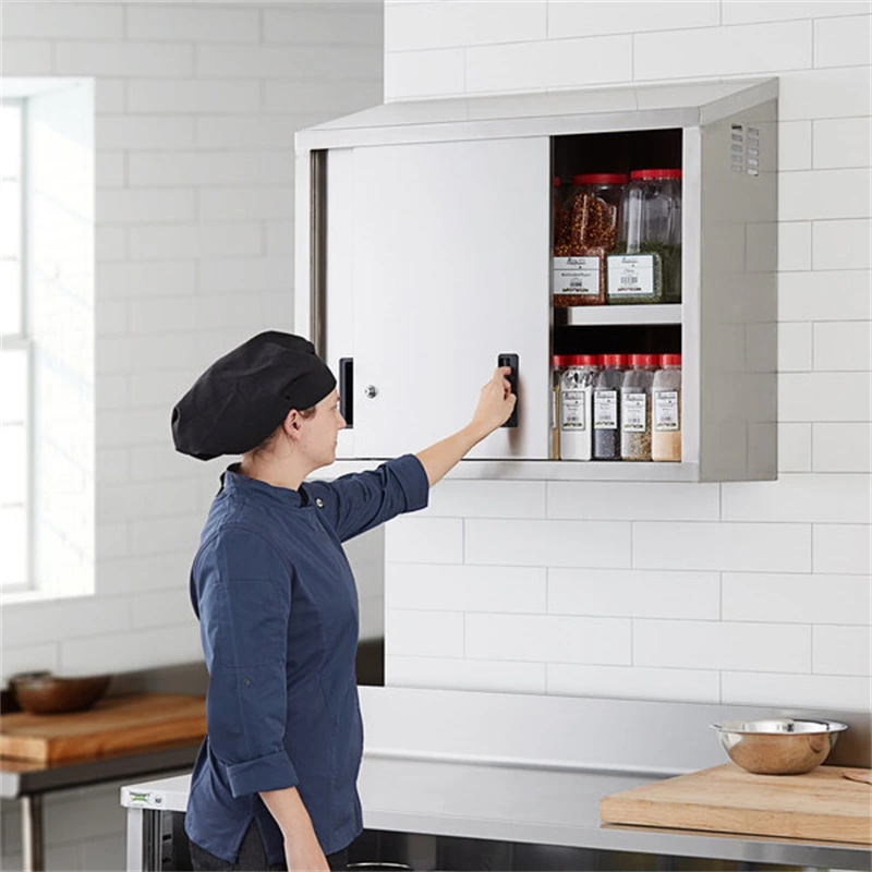 Heavybao Stainless Steel Wall Cabinet With Sliding Doors Kitchen Equipment With Durable Design