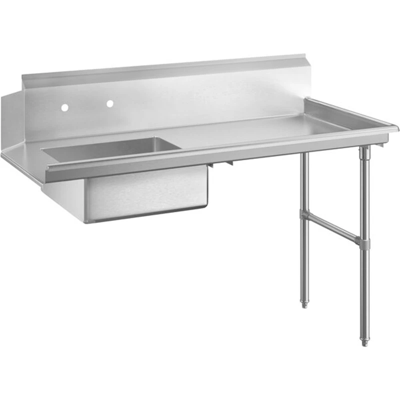 16-Gauge Stainless Steel Kitchen Table 3-Compartment Sink 7 Soiled Dirty Dish Left Drainboard 16x 20 x 14