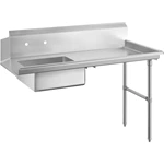 16-Gauge Stainless Steel Kitchen Table 3-Compartment Sink 7 Soiled Dirty Dish Left Drainboard 16x 20 x 14