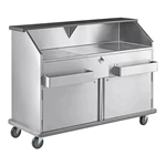 Portable Stainless Steel Bar With Standard Ice Bin And Two Removable Speed Rails Includes Removable Ice Bin Cover