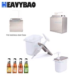 Heavybao Kitchen Condiment Pump Station Sauce Squeezer Bottle Stainless Steel Sauce Pump Dispenser