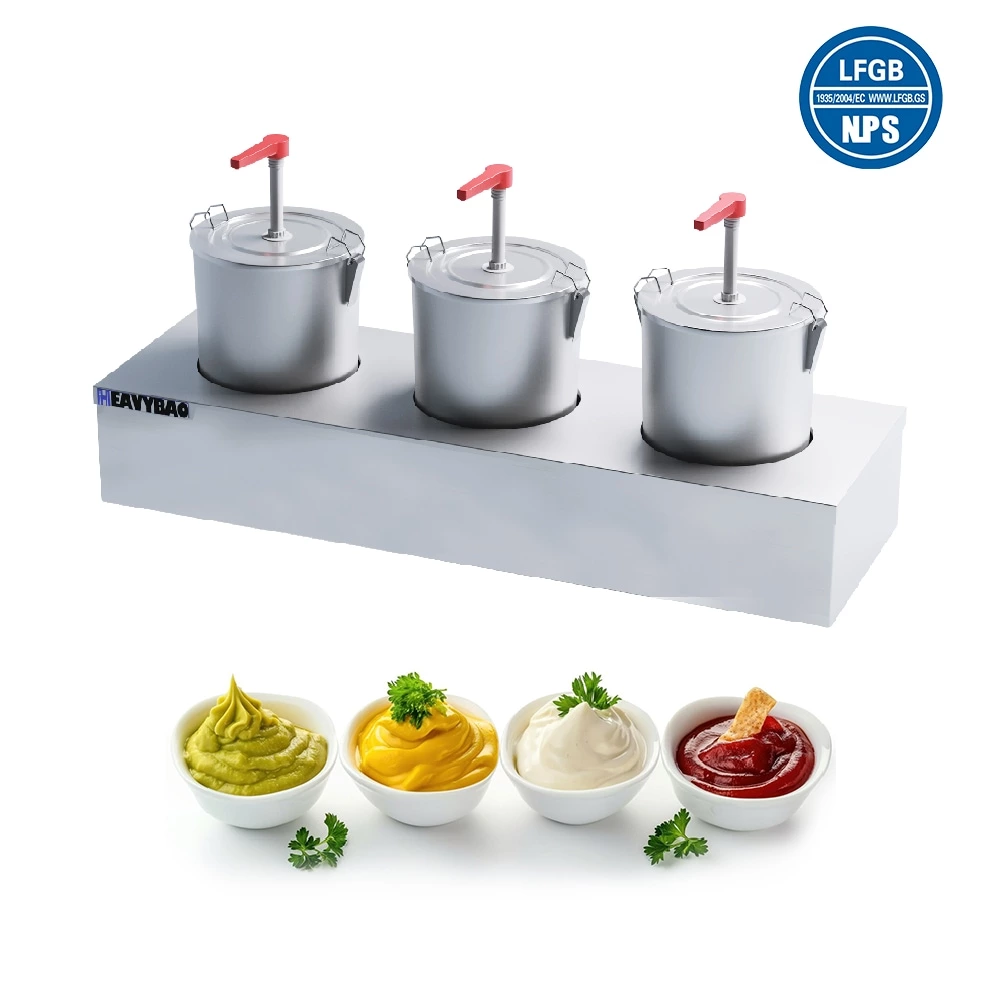 Heavybao New Design Electric Sauce Dispenser Commercial Stainless Steel Squeeze Condiment Pump