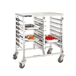 Heavybao Customized Kitchenware Stainless Steel Hotel  18-tier Closed Type Aluminium Food Catering Trolley For Service Equipment