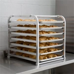 Unassembled 7-pan End Load Countertop Bun And Sheet Pan Rack For Kitchen Machines Bun Pan Rack