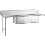 16-Gauge Stainless Steel Kitchen Table 3-Compartment Sink 7 Soiled Dirty Dish Left Drainboard 16x 20 x 14