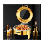 Commercial Catering Kitchenware Set Hot Pot Gold Chafer Dishes Food Buffet Display Warmer Hotel Restaurant Supplies