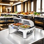 Commercial Stainless Steel Food Warmer New Restaurant Hotel Catering Buffet Chafer Dish Used Buffet Chafing Dish