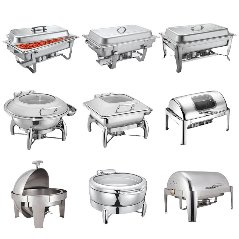 Commercial Stainless Steel Food Warmer New Restaurant Hotel Catering Buffet Chafer Dish Used Buffet Chafing Dish