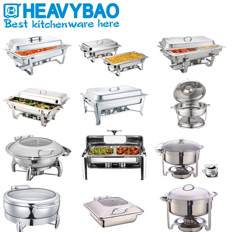 Commercial Stainless Steel Food Warmer New Restaurant Hotel Catering Buffet Chafer Dish Used Buffet Chafing Dish