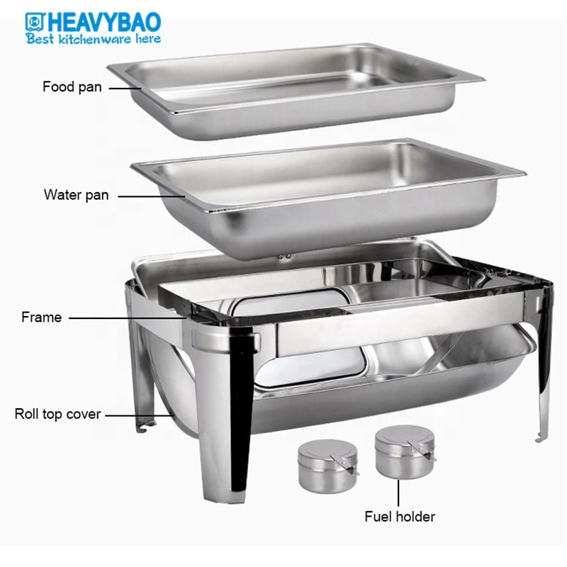 Commercial Stainless Steel Food Warmer New Restaurant Hotel Catering Buffet Chafer Dish Used Buffet Chafing Dish