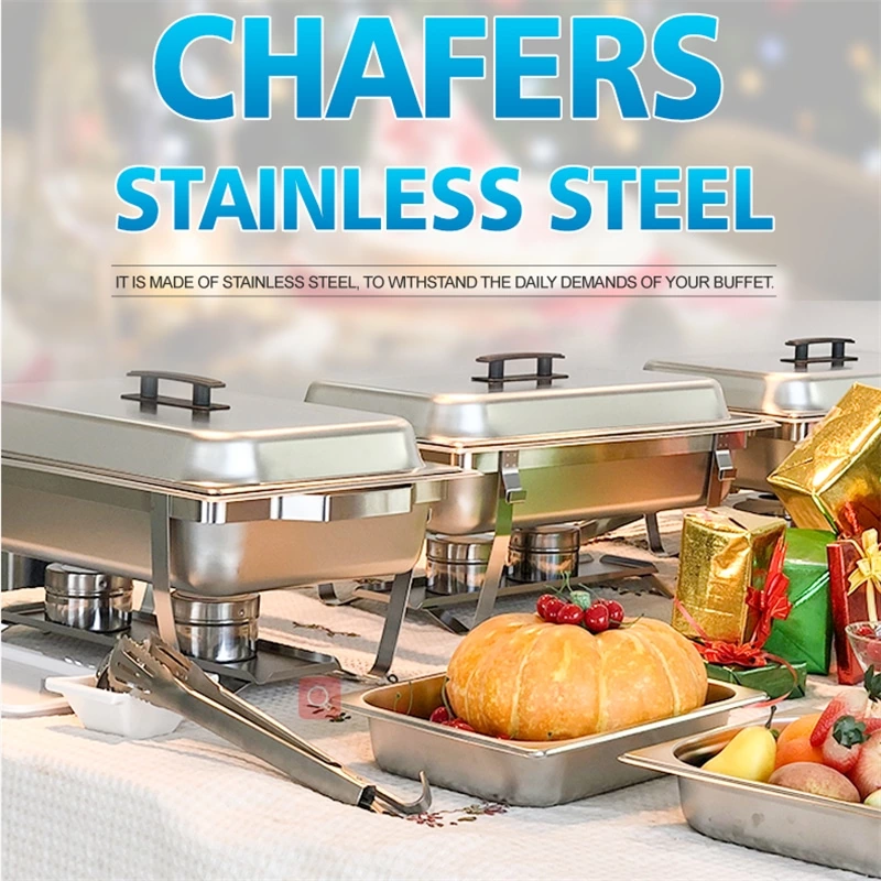 Hotel Restaurant Catering Luxury Chafing Dish Buffet Set Stainless Steel Chafing Dishes Heating Display Food Warmer Set