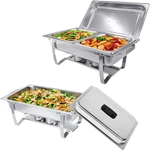 Heavybao Stainless Steel Buffet Food Warmer Set New Condition Foldable Chafing Dishes For Catering Restaurant Hotel