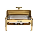 9 Liter Stainless Steel Gold Color Food Warmer New Condition Chaffing Dishes Buffet Catering Set For Restaurant Use