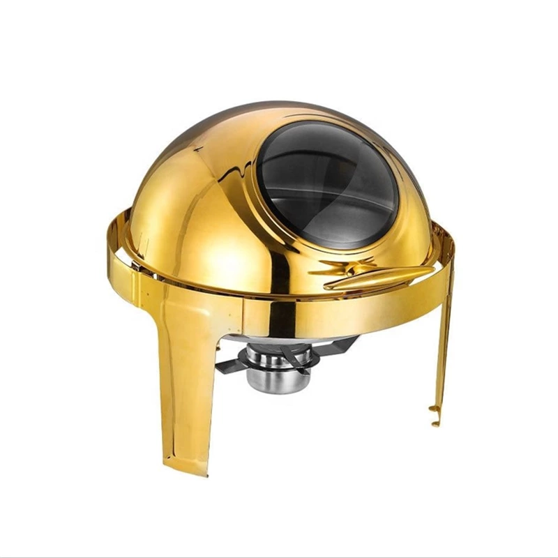 Luxury Stainless Steel Chafer Buffet Stove Gold Food Warmer Hot Food Chaffing Dish Catering Serving Kitchen Machines