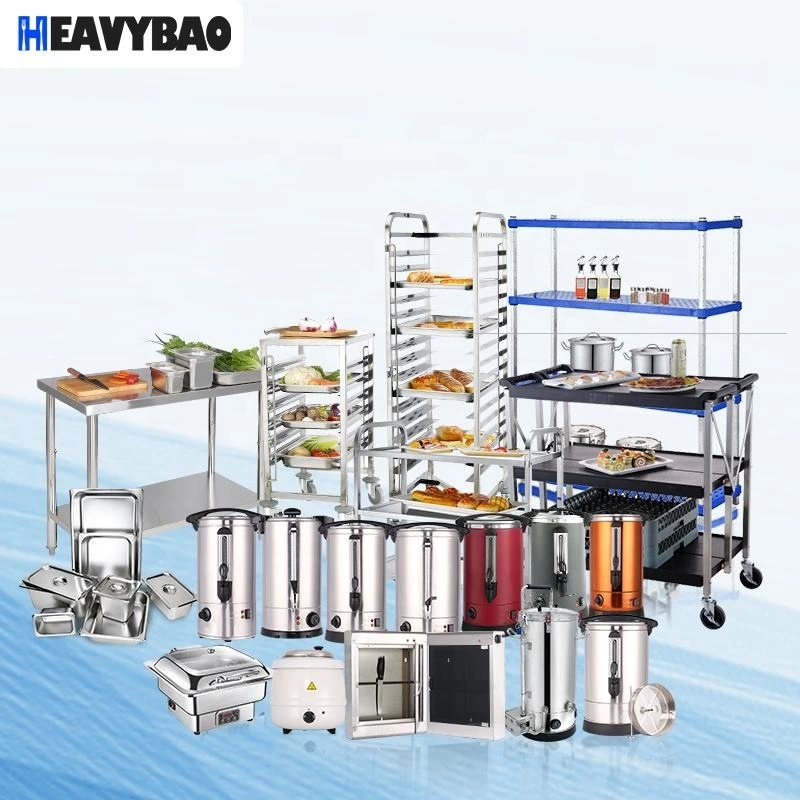 Heavybao Hotel Restaurant Kitchen Assembling Stainless Steel Rack Gn Pan Cart With Worktable