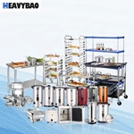 Heavybao Hotel Restaurant Kitchen Assembling Stainless Steel Rack Gn Pan Cart With Worktable