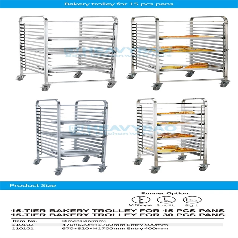 Stainless Steel Bakery Hotel Rack Cart Knocked-Down Design for Efficient Food Transport in Bread Shops Kitchen Machines