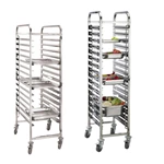 Stainless Steel Bakery Hotel Rack Cart Knocked-Down Design for Efficient Food Transport in Bread Shops Kitchen Machines