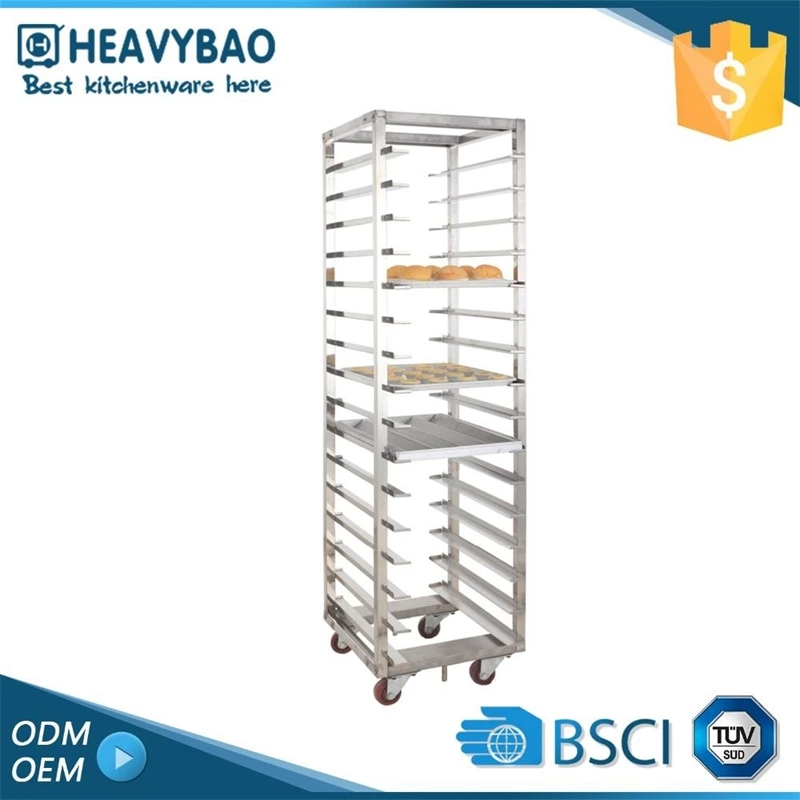 Stainless Steel Bakery Hotel Rack Cart Knocked-Down Design for Efficient Food Transport in Bread Shops Kitchen Machines