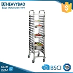 Stainless Steel Bakery Hotel Rack Cart Knocked-Down Design for Efficient Food Transport in Bread Shops Kitchen Machines