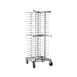 Heavybao Stainless Steel Mobile Plate Rack Trolley Cart Dish Plate Storage for 80 Pcs Kitchen Machine Tool