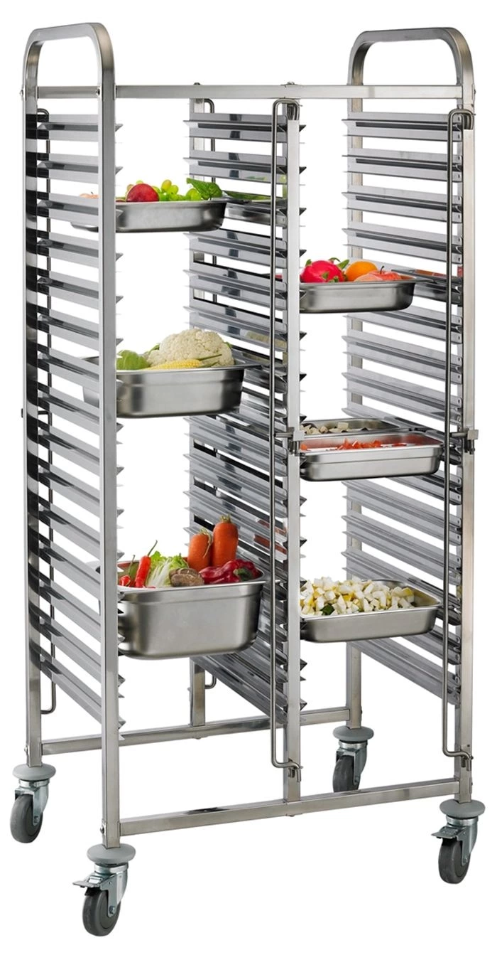 Heavybao Customized Stainless Steel Storage Rack Cart Hotel Equipment for GN Pans Kitchen Machines