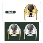 Gold Food Warmer Heavy Duty Chafing Dish With Diamond Cover Lid Holder For Hotel & Restaurant Supplies Kitchen Machines