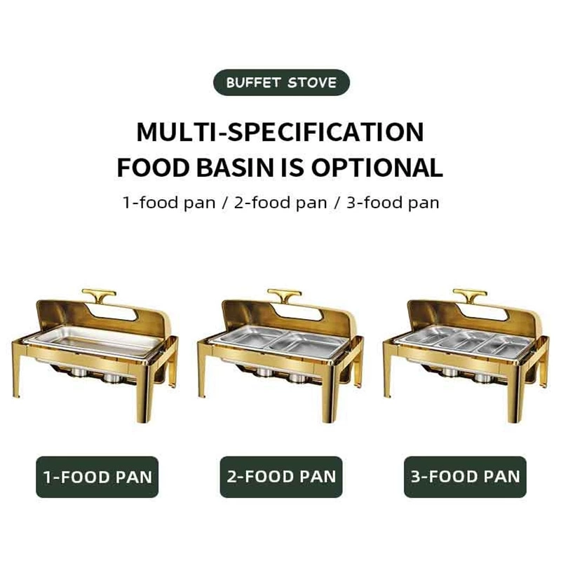 Gold Chafing Dish Other Hotel & Restaurant Supplies Food Warmer Buffet Arabic Hydraulic Chafing Dishes