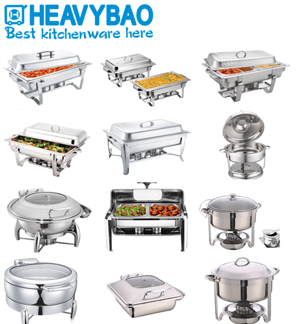 Buffet Equipment Luxury Stainless Steel Foldable Chafing Dish For Hotel And Restaurant Commercial Buffet Food Warmer