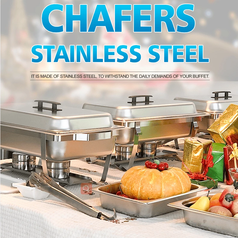 Buffet Equipment Luxury Stainless Steel Foldable Chafing Dish For Hotel And Restaurant Commercial Buffet Food Warmer