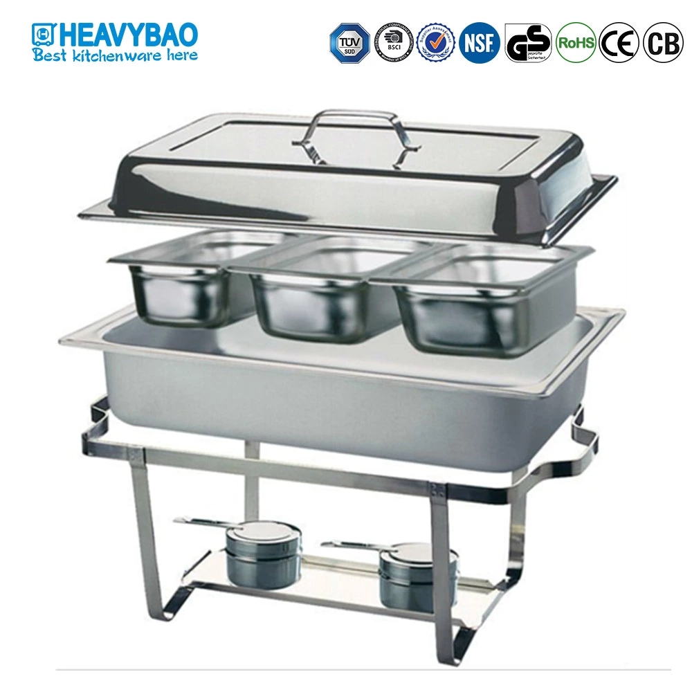 Buffet Display Storage Food Warmers Equipment Chafing Dish Used Food Commercial Stainless Steel Chafing Dish