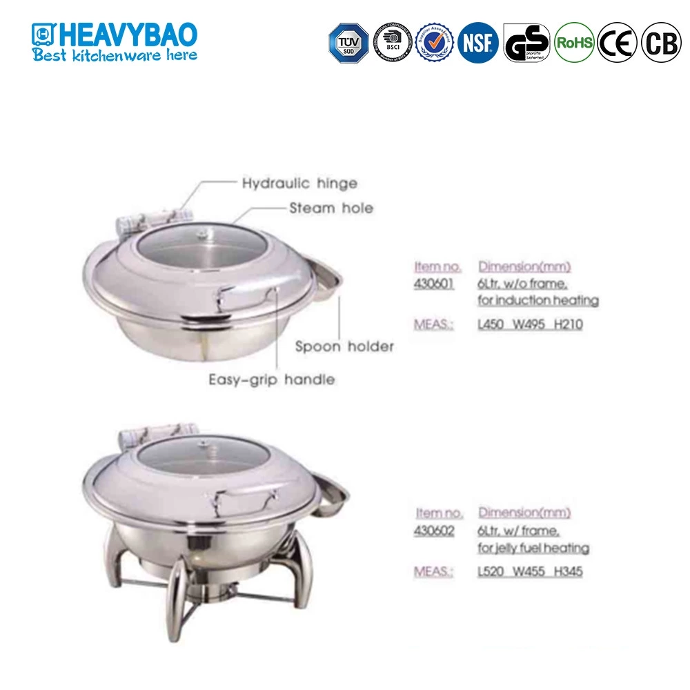 Buffet Display Storage Food Warmers Equipment Chafing Dish Used Food Commercial Stainless Steel Chafing Dish