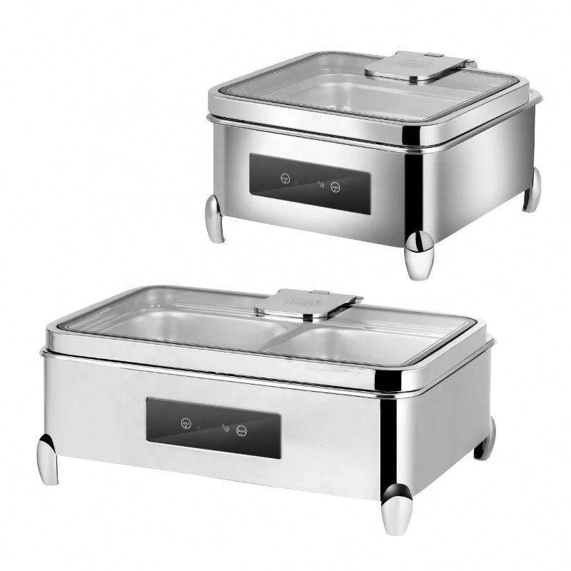 Restaurant Electric Chafing Dish with Temperature Control Stainless Steel Stove for Home or Kitchen Use