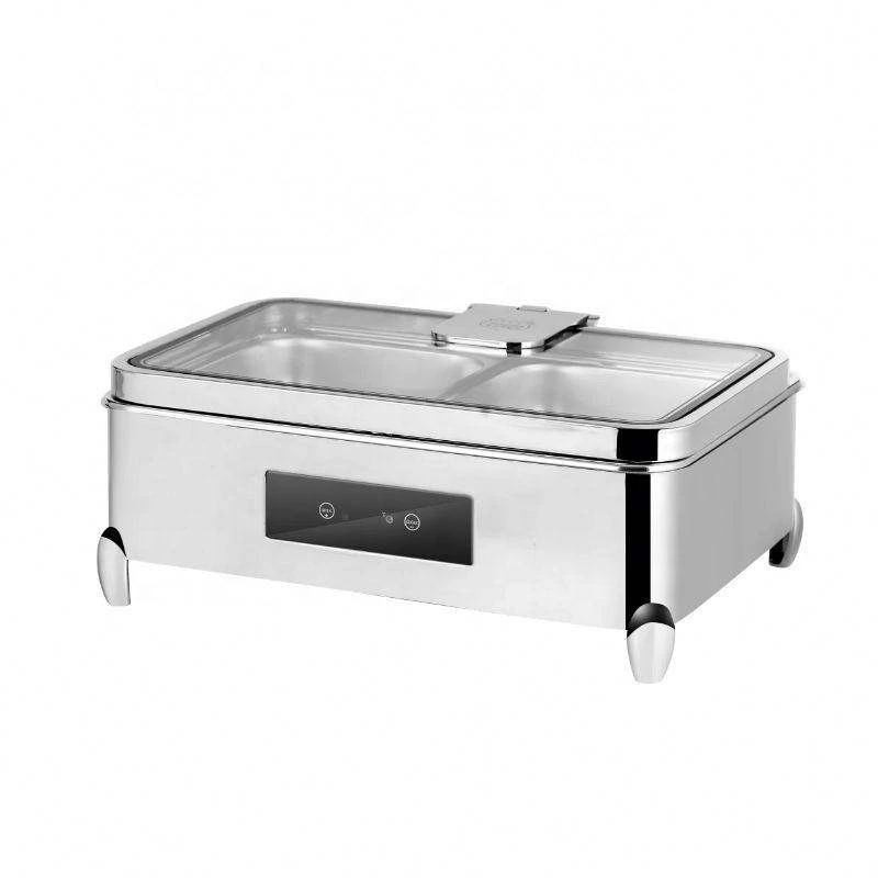 Restaurant Electric Chafing Dish with Temperature Control Stainless Steel Stove for Home or Kitchen Use