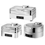 Restaurant Electric Chafing Dish with Temperature Control Stainless Steel Stove for Home or Kitchen Use