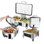 Commercial Catering Kitchenware Set Candle Electric Hot Pot Chafer Dishes Food Buffet Display Warmer Chafing Dish Buffet Set