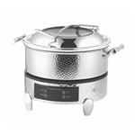 Hydraulic Lid Copper Luxury Buffet Stove Electric Chaffing Dishes Food Warmer For Restaurant Silver Gold Chafing Dishes