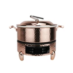 Hydraulic Lid Copper Luxury Buffet Stove Electric Chaffing Dishes Food Warmer For Restaurant Silver Gold Chafing Dishes