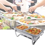 Wholesale Indian Chaffing Dish Rectangle Buffet Food Warmer Stainless Steel Chafing Dishes For Sale