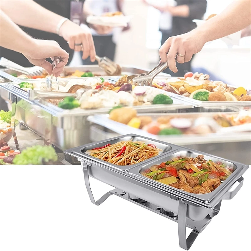 Wholesale Indian Chaffing Dish Rectangle Buffet Food Warmer Stainless Steel Chafing Dishes For Sale