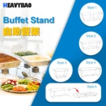 Hotel Restaurant Catering Serving Dishes Display Racks Buffet Food Warmer Set Chafing Rack with Aluminum Pan Spoon