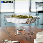 Hotel Restaurant Catering Serving Dishes Display Racks Buffet Food Warmer Set Chafing Rack with Aluminum Pan Spoon