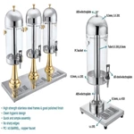 Commercial Acrylic Drink Dispenser Heavy Duty Catering Equipment for Buffet for Fruit Juice Dispensation