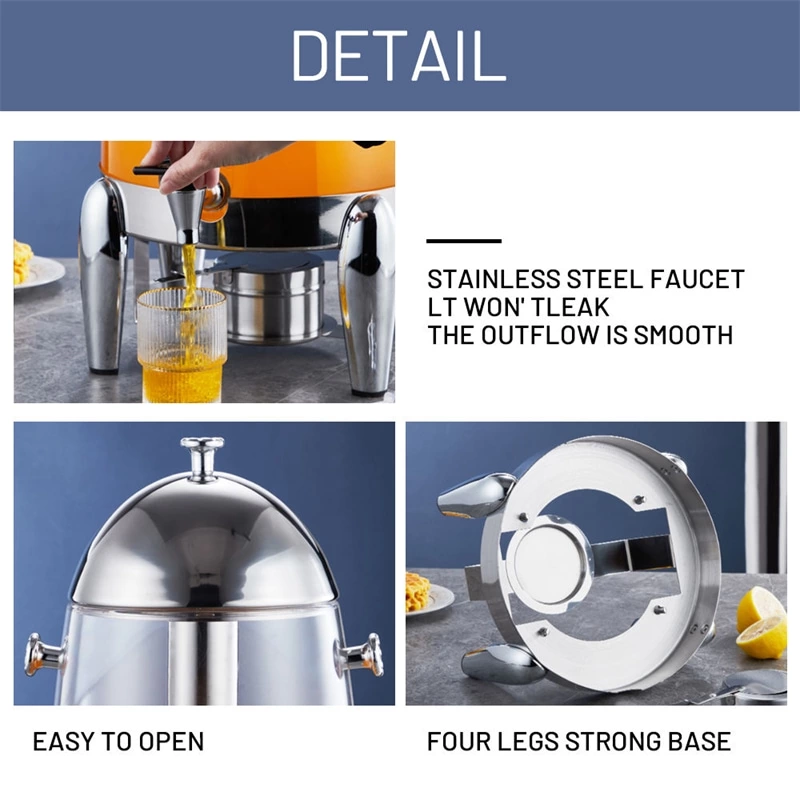 Hotel Restaurant Stainless Steel Drink Catering Buffet Equipment Dispenser Beverage Fruit Juice Dispenser Commercial