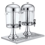 Double Head Wholesale Stainless Steel Soft Cooling Juice Dispenser With Ice Storage For Party