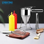 High Quality Commercial Cooking Tool Kitchen Household Multi Purpose Stainless Steel Metal Oil Funnel