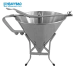 Heavy Duty Stainless Steel Pastry Sirup Filter Batter Funnel With Stand