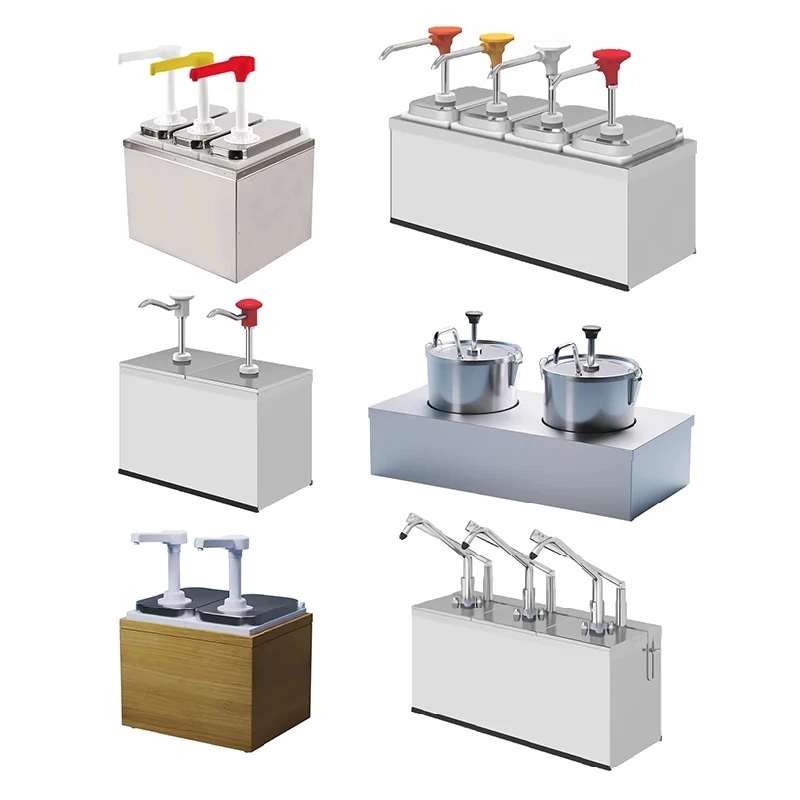 New Arrival Commercial Electric Sauce Dispenser Cheese Dispenser With Pump Stainless Steel Condiment Pump Dispenser