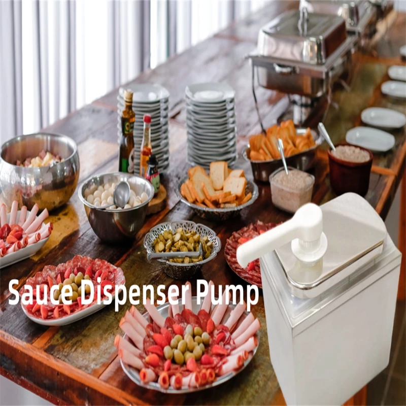 Commercial 3 Bucket Stainless steel Table Top Ketchup Dispenser Multi Condiment Pump Gun Sauce Dispenser